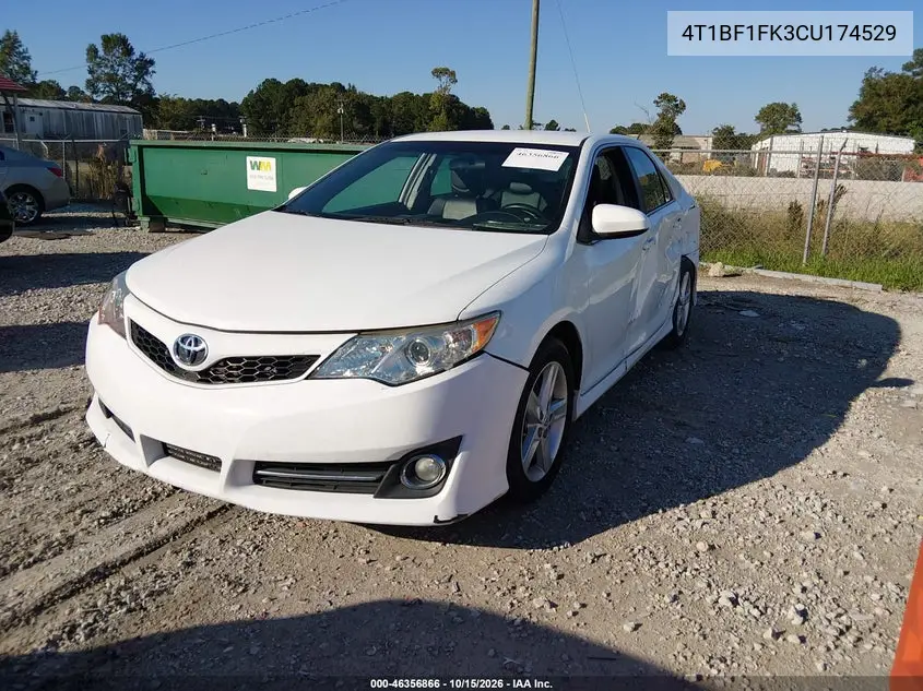 2012 TOYOTA CAMRY VIN 4T1BF1FK3CU174529 — фото 2