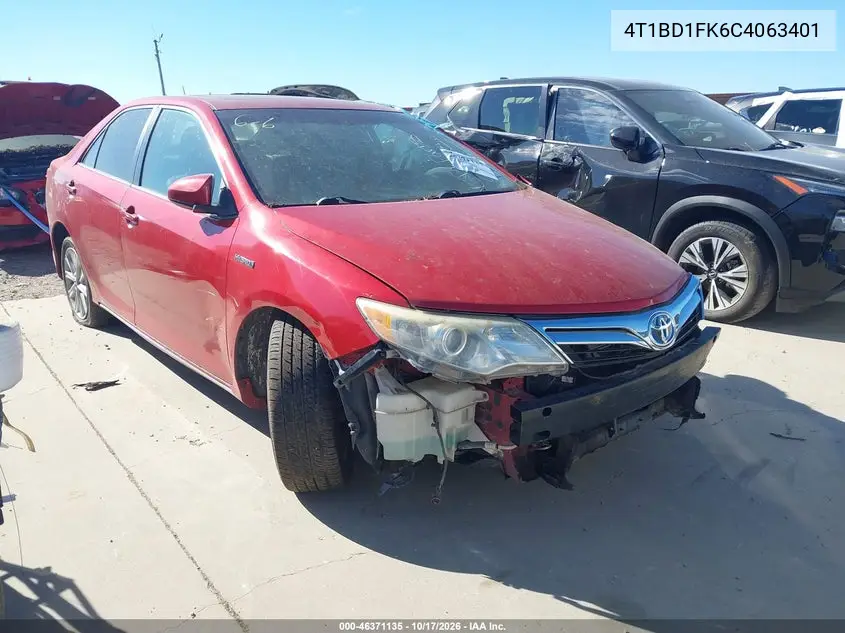 TOYOTA CAMRY 2012, VIN 4T1BD1FK6CU063401