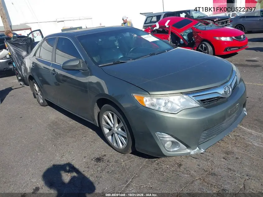 TOYOTA CAMRY 2012, VIN 4T1BK1FK0CU522797