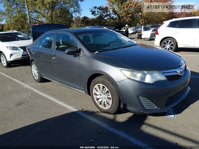 TOYOTA CAMRY 2012, VIN 4T1BF1FK5CU139622