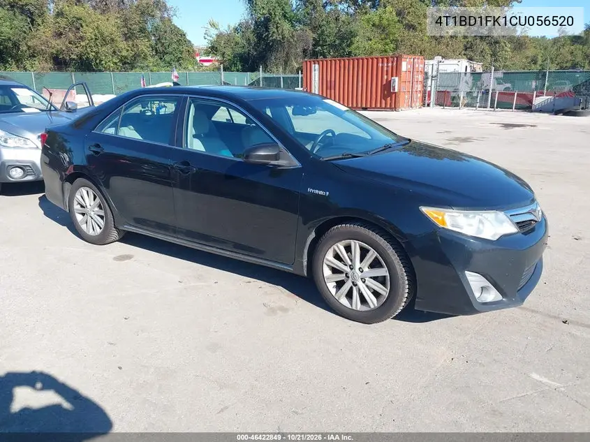 TOYOTA CAMRY 2012, VIN 4T1BD1FK1CU056520
