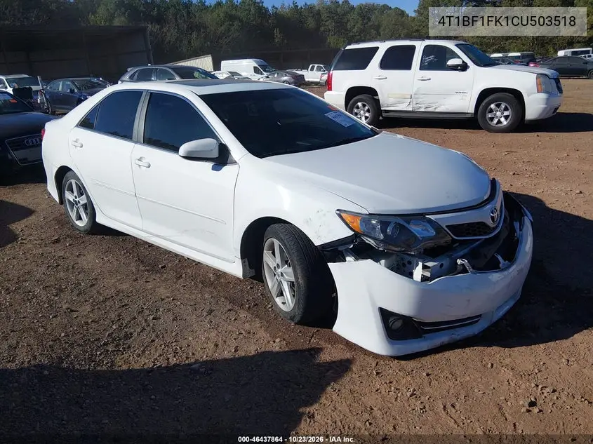 TOYOTA CAMRY 2012, VIN 4T1BF1FK1CU503518