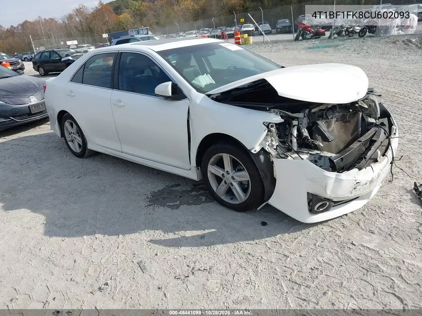 TOYOTA CAMRY 2012, VIN 4T1BF1FK8CU602093