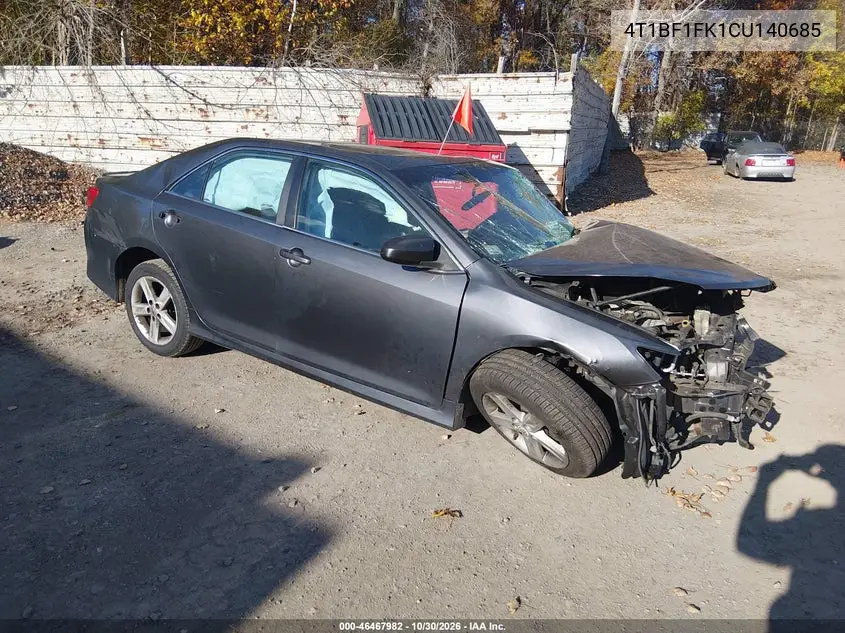 TOYOTA CAMRY 2012, VIN 4T1BF1FK1CU140685