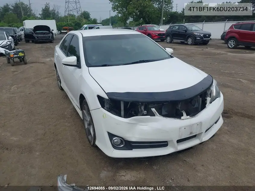 TOYOTA CAMRY 2013, VIN 4T1BF1FK6DU203734