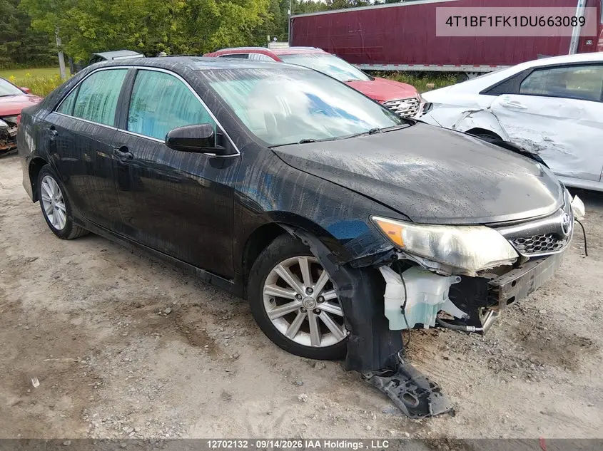 TOYOTA CAMRY 2013, VIN 4T1BF1FK1DU663089