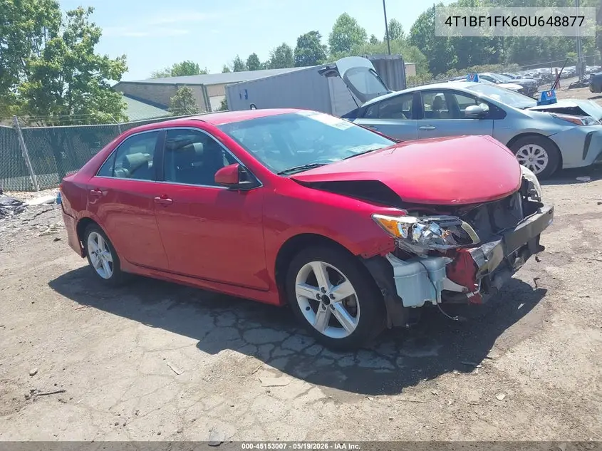 TOYOTA CAMRY 2013, VIN 4T1BF1FK6DU648877