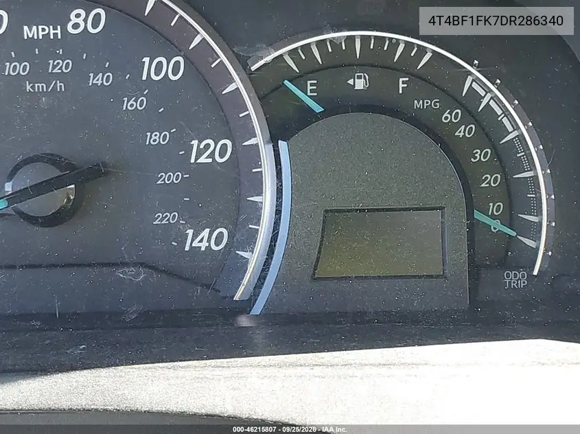 2013 TOYOTA CAMRY VIN 4T4BF1FK7DR286340 — фото 15