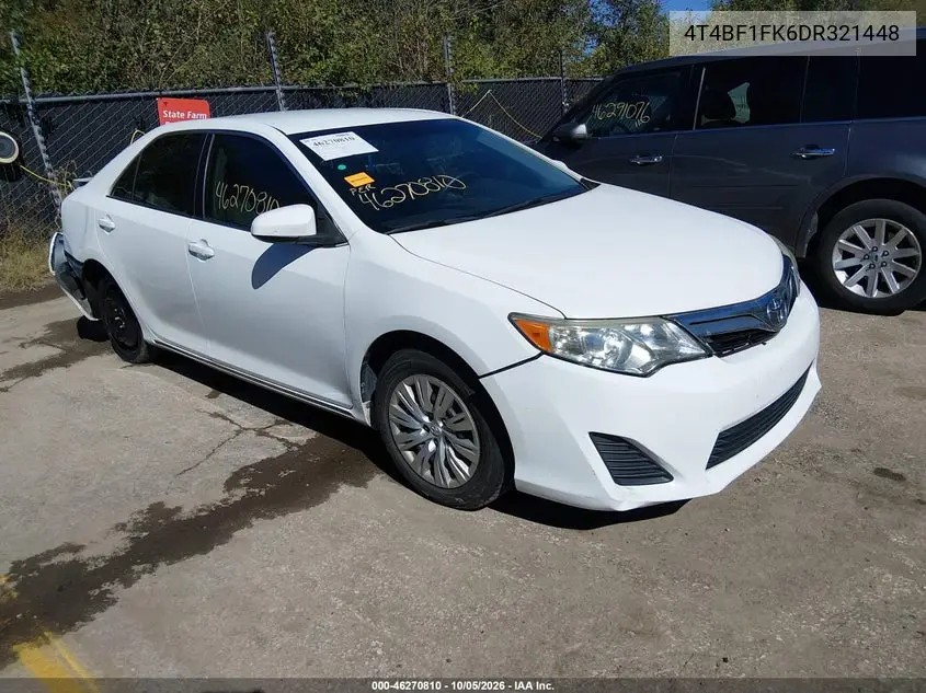 TOYOTA CAMRY 2013, VIN 4T4BF1FK6DR321448
