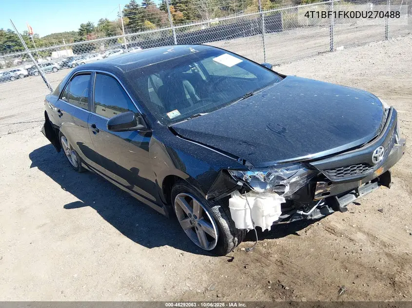 TOYOTA CAMRY 2013, VIN 4T1BF1FK0DU270488