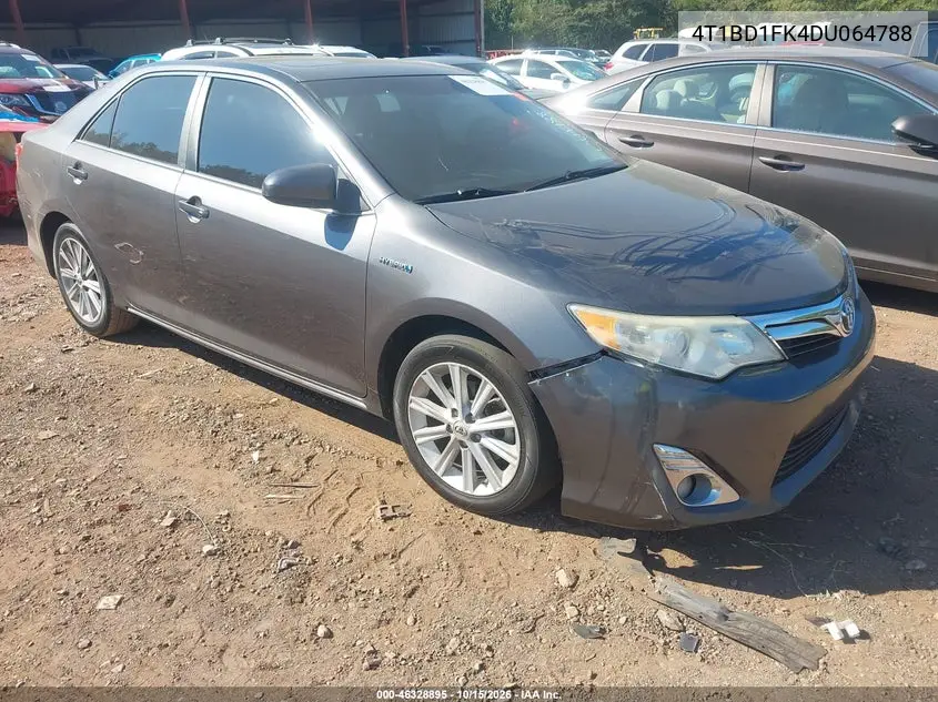 TOYOTA CAMRY 2013, VIN 4T1BD1FK4DU064788
