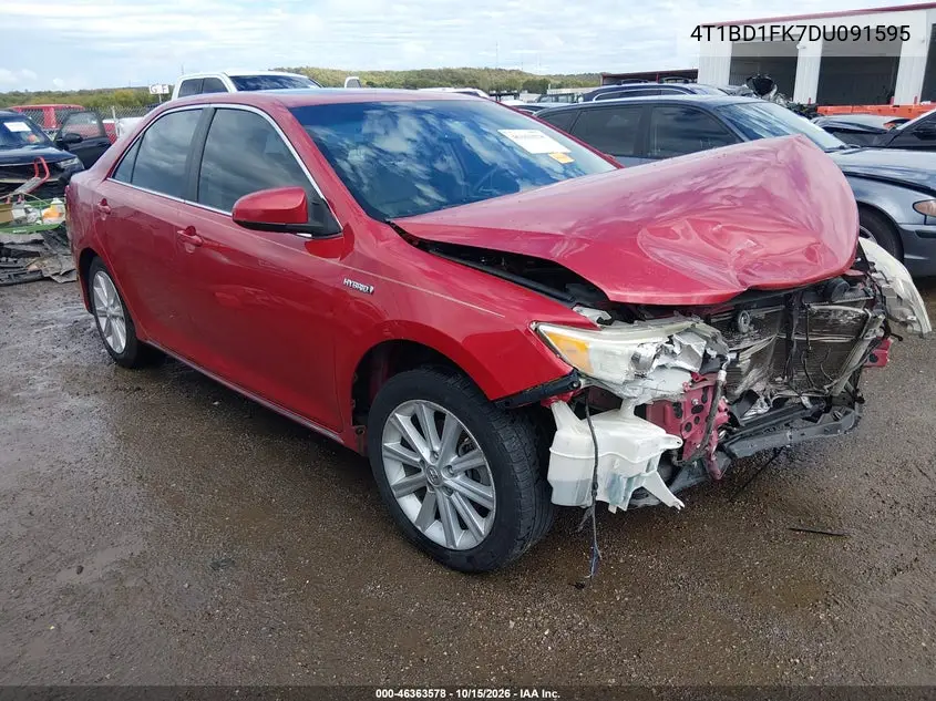 TOYOTA CAMRY 2013, VIN 4T1BD1FK7DU091595