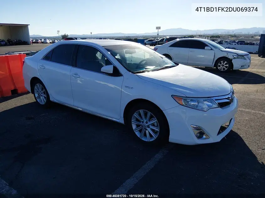 TOYOTA CAMRY 2013, VIN 4T1BD1FK2DU069374