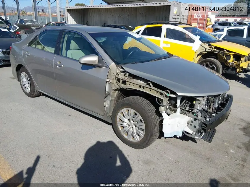 TOYOTA CAMRY 2013, VIN 4T4BF1FK4DR304812