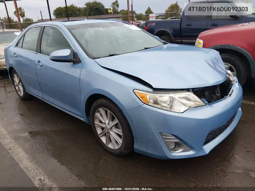 TOYOTA CAMRY 2013, VIN 4T1BD1FK6DU092303