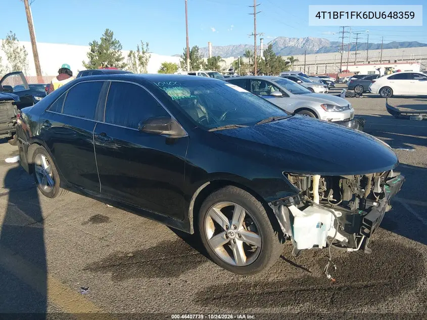 TOYOTA CAMRY 2013, VIN 4T1BF1FK6DU648359