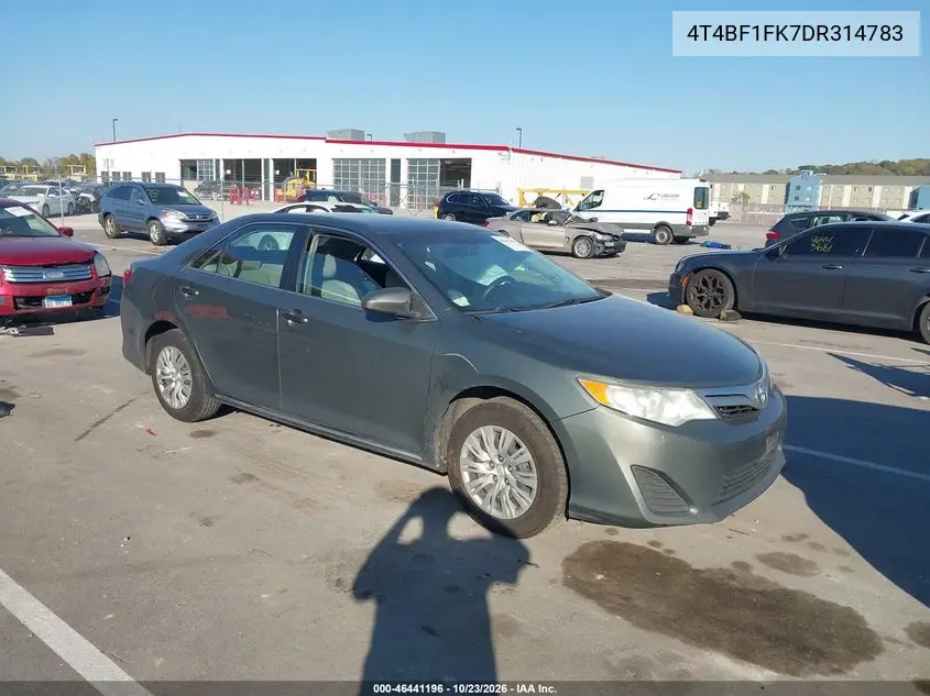 TOYOTA CAMRY 2013, VIN 4T4BF1FK7DR314783
