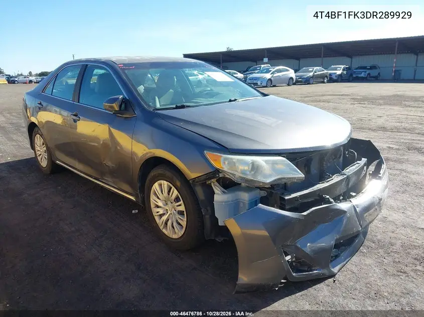 TOYOTA CAMRY 2013, VIN 4T4BF1FK3DR289929