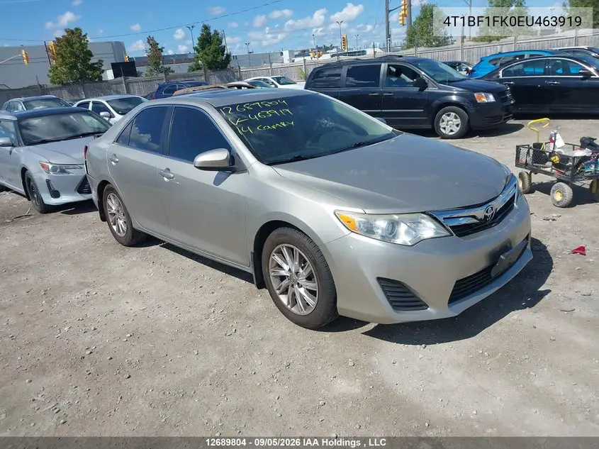 TOYOTA CAMRY 2014, VIN 4T1BF1FK0EU463919