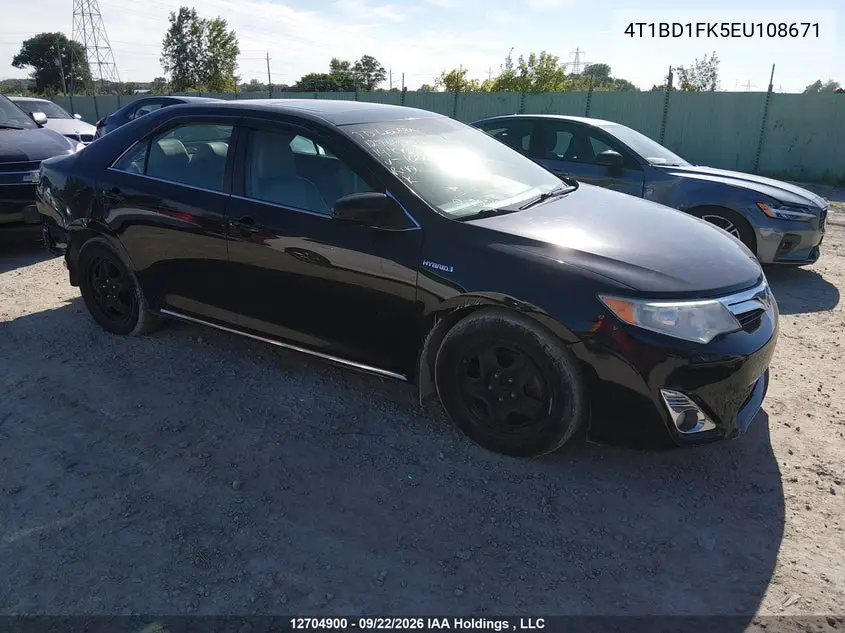 TOYOTA CAMRY 2014, VIN 4T1BD1FK5EU108671
