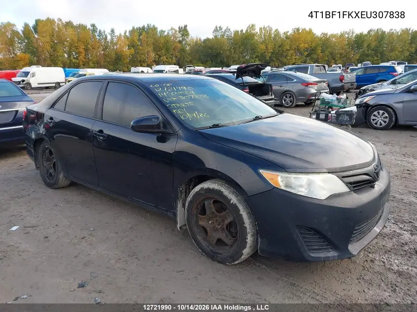 TOYOTA CAMRY 2014, VIN 4T1BF1FKXEU307838