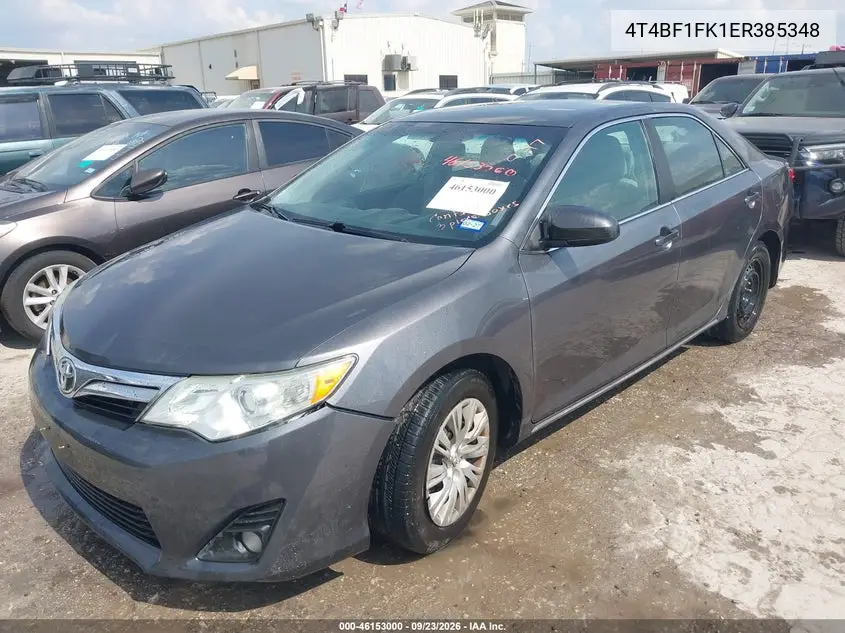 2014 TOYOTA CAMRY VIN 4T4BF1FK1ER385348 — фото 2