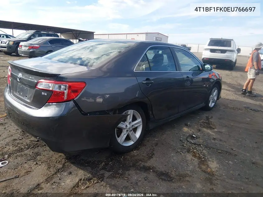 2014 TOYOTA CAMRY VIN 4T1BF1FK0EU766697 — фото 4