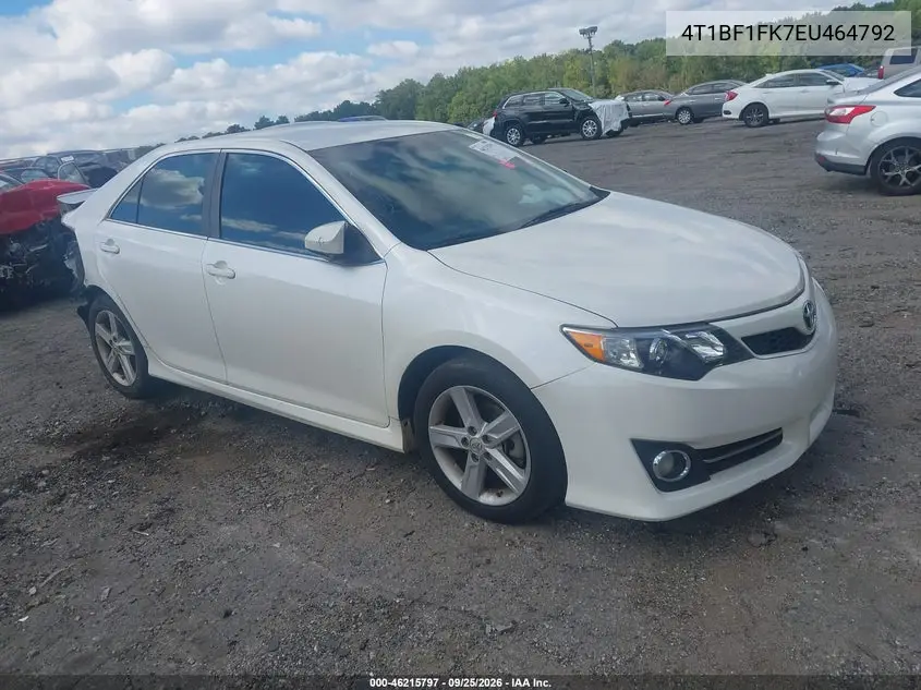 TOYOTA CAMRY 2014, VIN 4T1BF1FK7EU464792