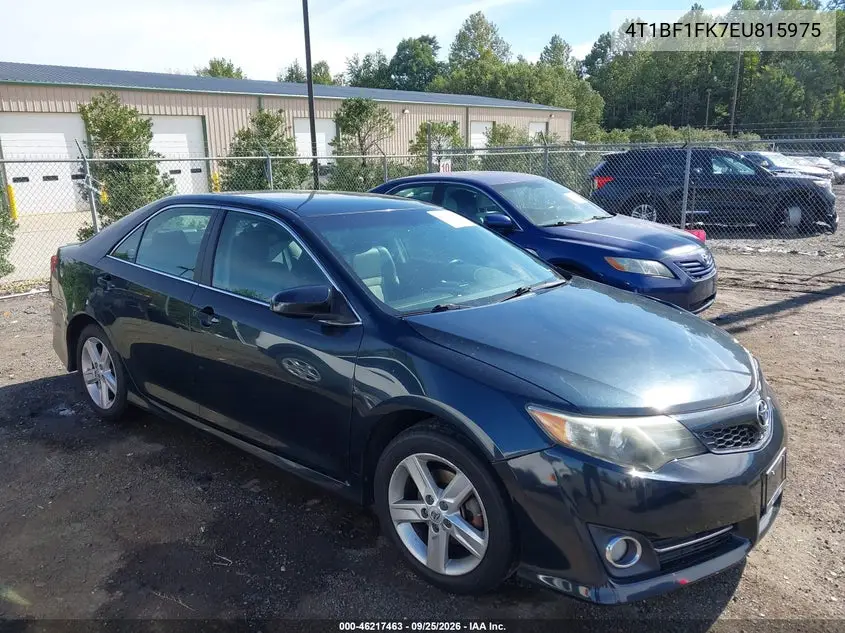 TOYOTA CAMRY 2014, VIN 4T1BF1FK7EU815975
