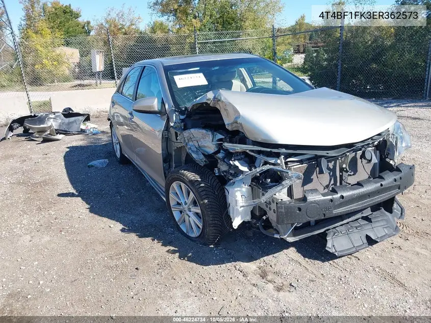 TOYOTA CAMRY 2014, VIN 4T4BF1FK3ER362573