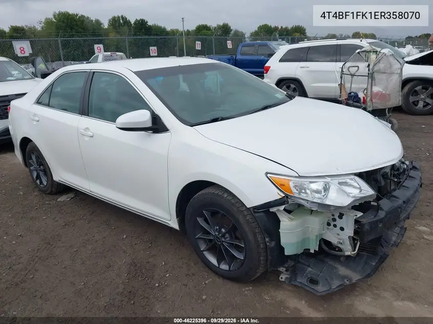 TOYOTA CAMRY 2014, VIN 4T4BF1FK1ER358070