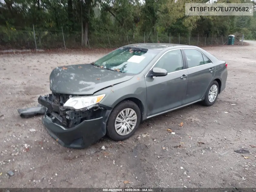 2014 TOYOTA CAMRY VIN 4T1BF1FK7EU770682 — фото 2
