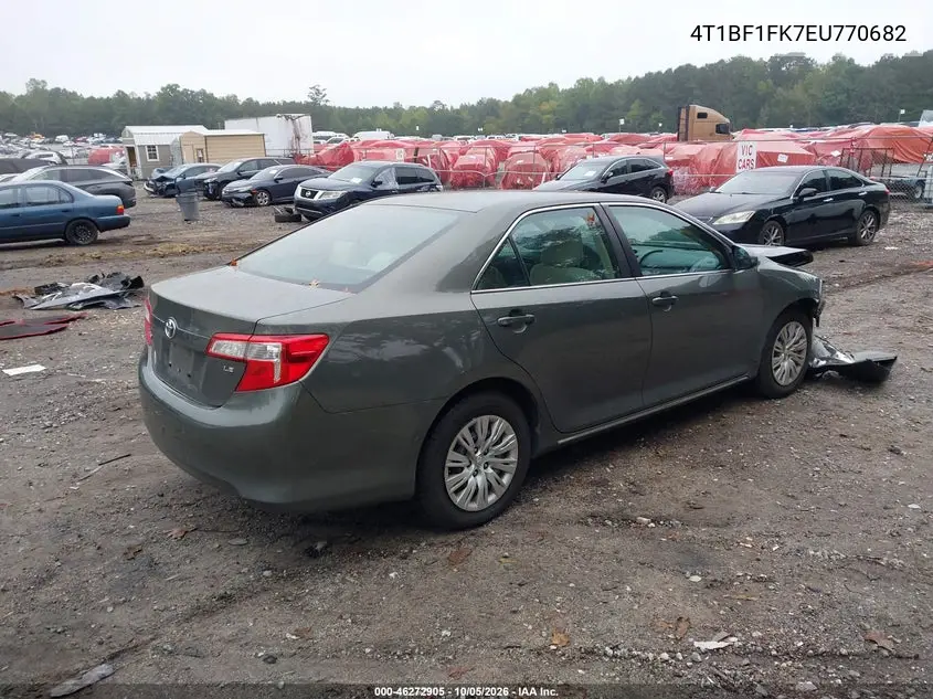 2014 TOYOTA CAMRY VIN 4T1BF1FK7EU770682 — фото 4