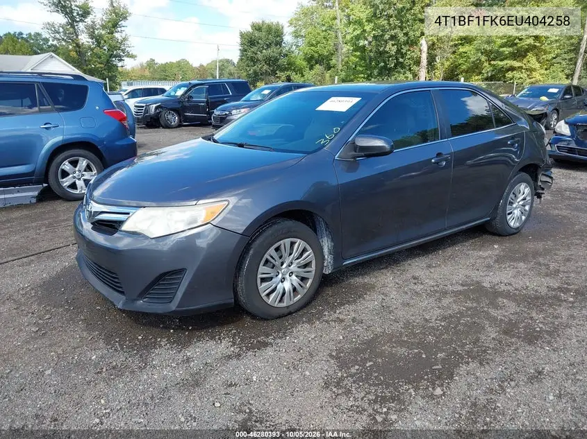 2014 TOYOTA CAMRY VIN 4T1BF1FK6EU404258 — фото 2
