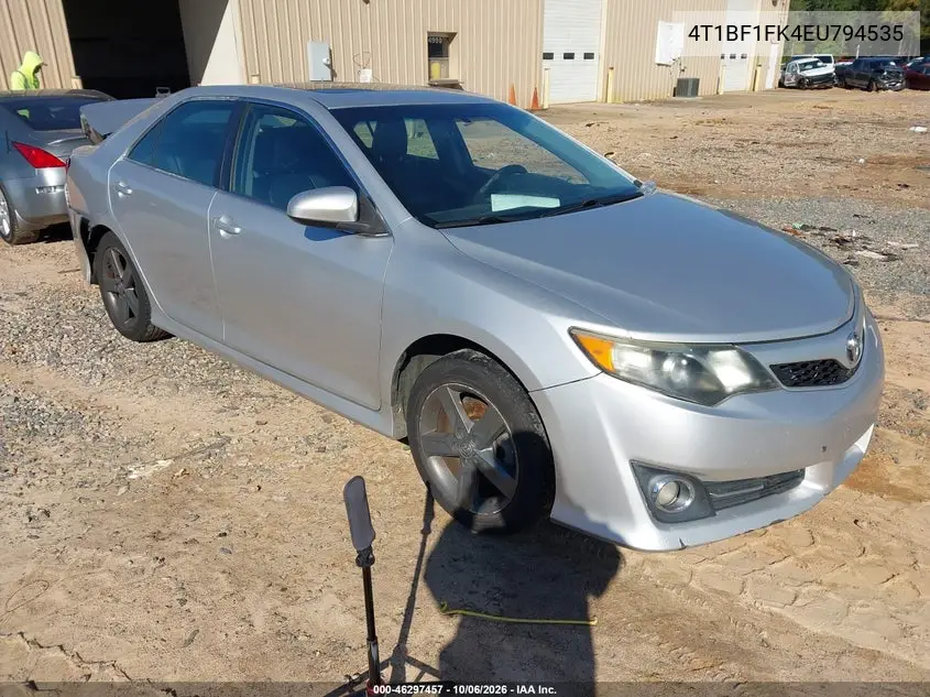 TOYOTA CAMRY 2014, VIN 4T1BF1FK4EU794535