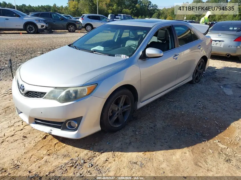 2014 TOYOTA CAMRY VIN 4T1BF1FK4EU794535 — фото 2