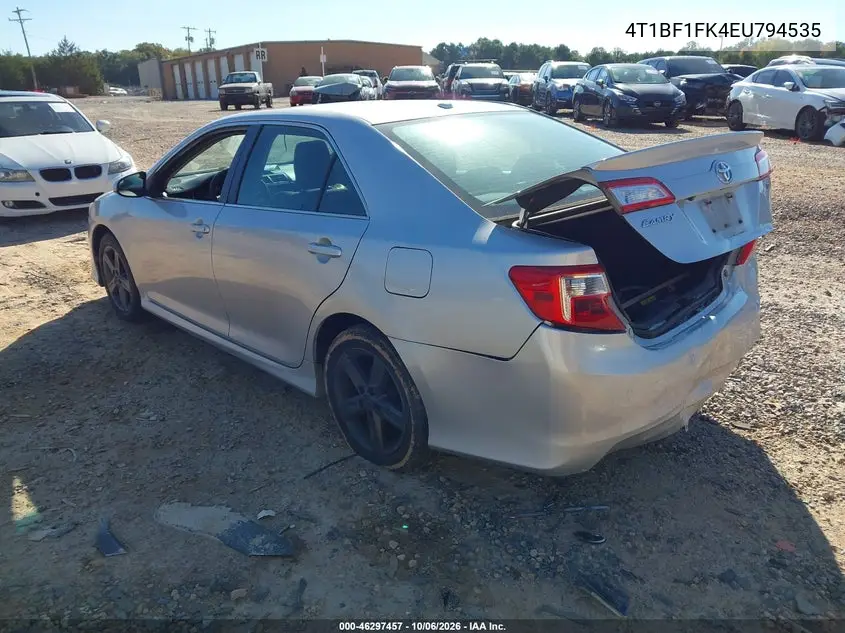 2014 TOYOTA CAMRY VIN 4T1BF1FK4EU794535 — фото 3