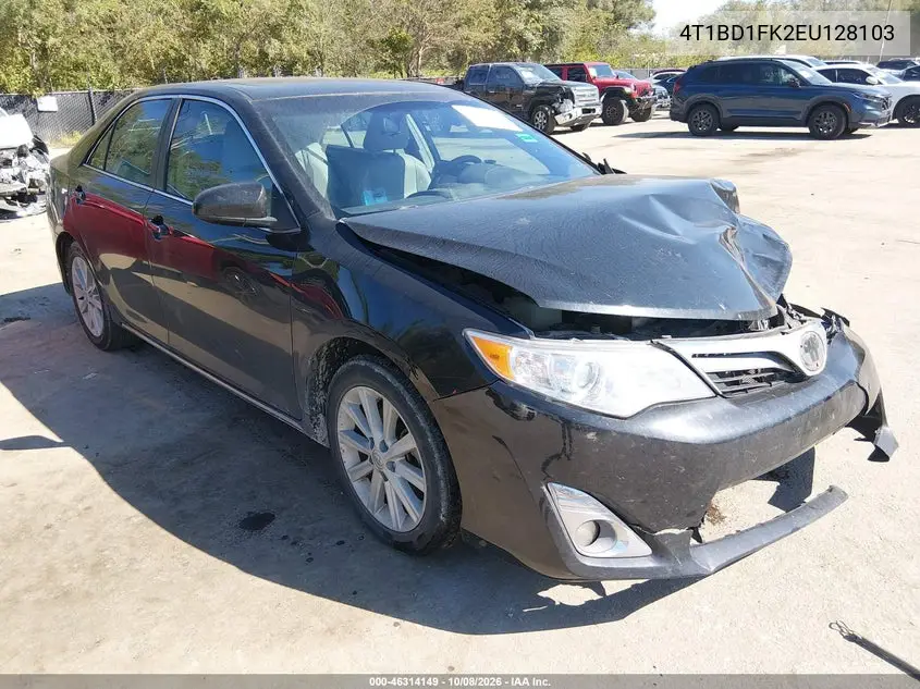 TOYOTA CAMRY 2014, VIN 4T1BD1FK2EU128103