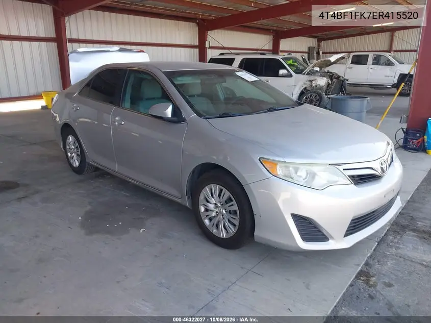 TOYOTA CAMRY 2014, VIN 4T4BF1FK7ER415520
