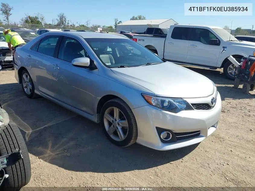 TOYOTA CAMRY 2014, VIN 4T1BF1FK0EU385934