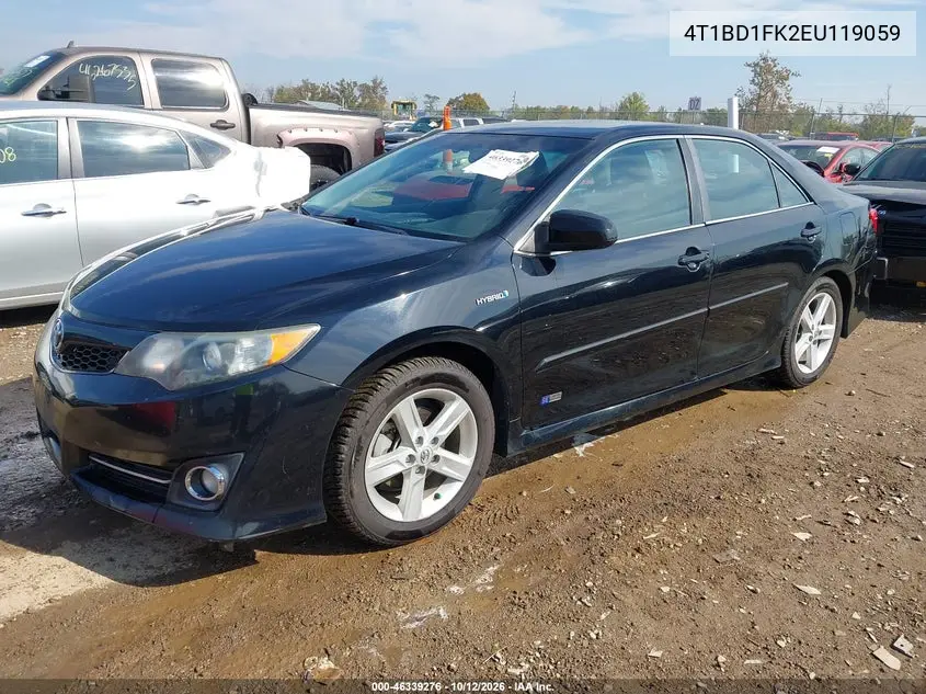 2014 TOYOTA CAMRY VIN 4T1BD1FK2EU119059 — фото 2