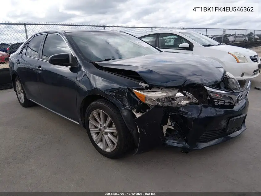 TOYOTA CAMRY 2014, VIN 4T1BK1FK4EU546362