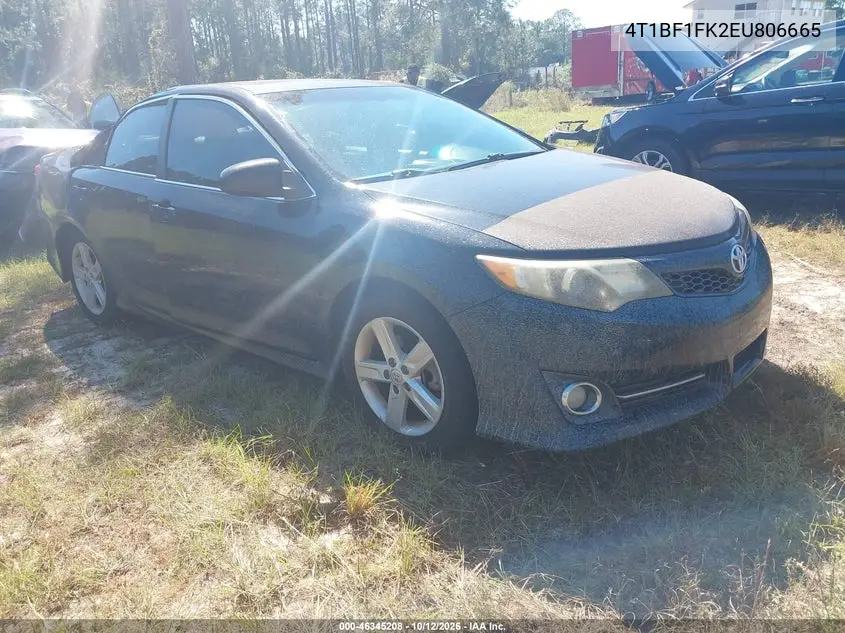 TOYOTA CAMRY 2014, VIN 4T1BF1FK2EU806665