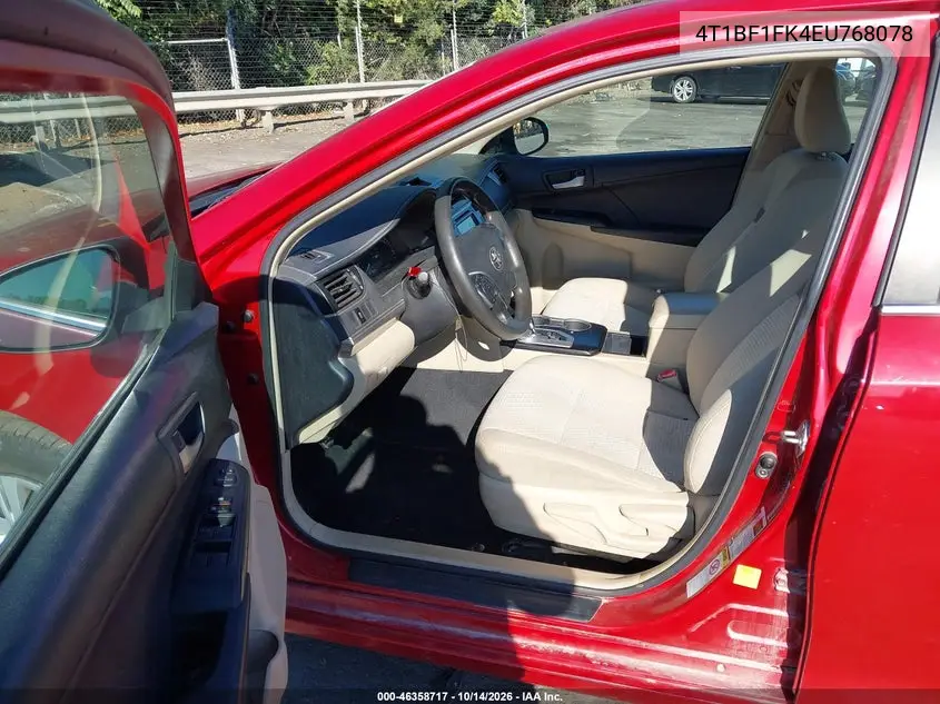 2014 TOYOTA CAMRY VIN 4T1BF1FK4EU768078 — фото 5