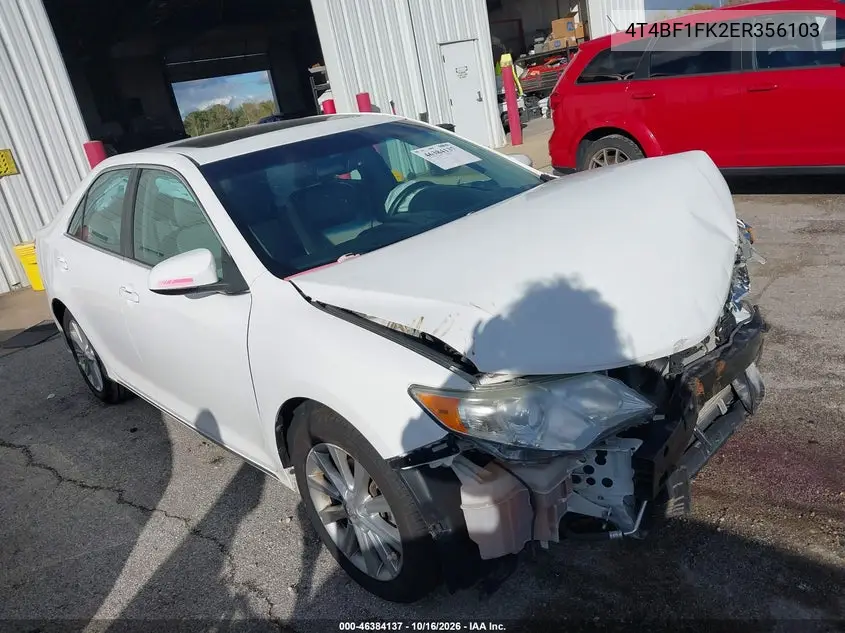 TOYOTA CAMRY 2014, VIN 4T4BF1FK2ER356103