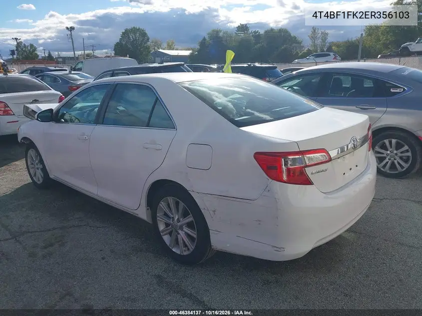 2014 TOYOTA CAMRY VIN 4T4BF1FK2ER356103 — фото 3