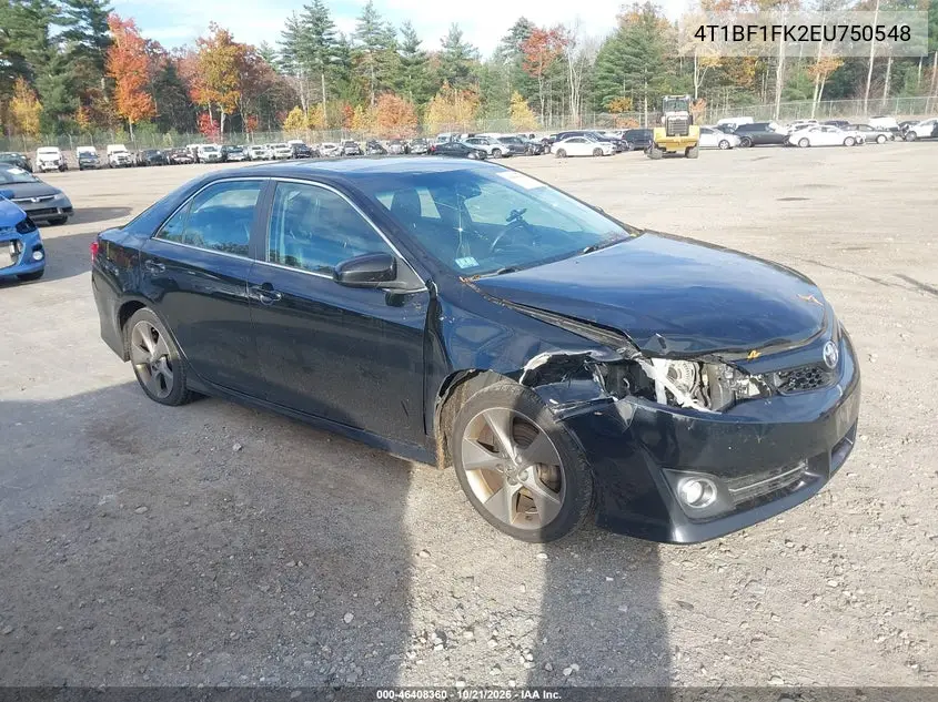 TOYOTA CAMRY 2014, VIN 4T1BF1FK2EU750548