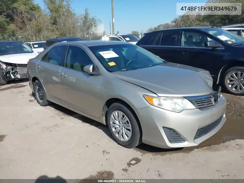 TOYOTA CAMRY 2014, VIN 4T4BF1FK9ER349679
