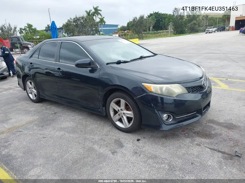 TOYOTA CAMRY 2014, VIN 4T1BF1FK4EU351463