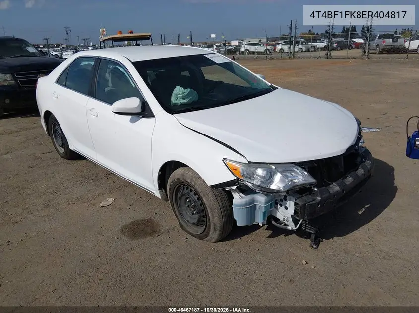 TOYOTA CAMRY 2014, VIN 4T4BF1FK8ER404817